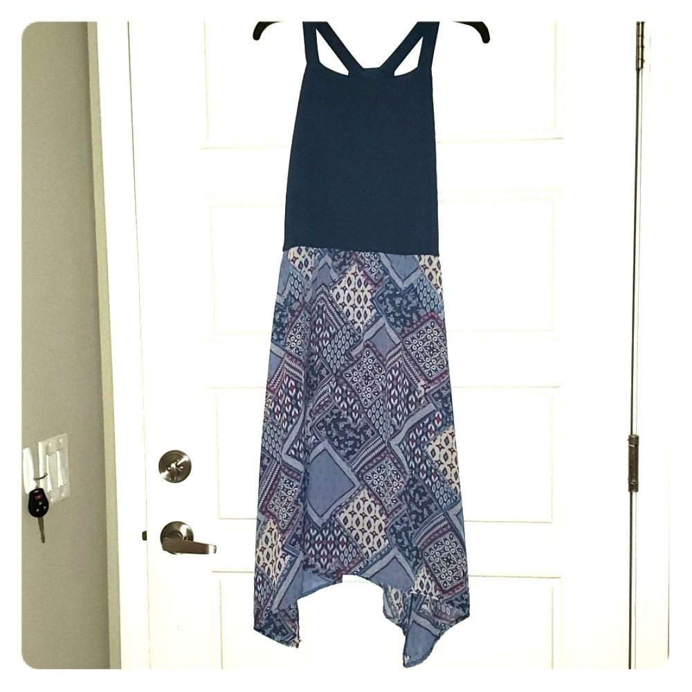 Maurices Patterner Blue Print Dress size L